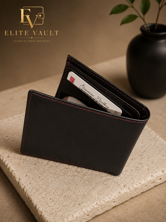 Premium Men’s Bifold Wallet – Genuine Leather