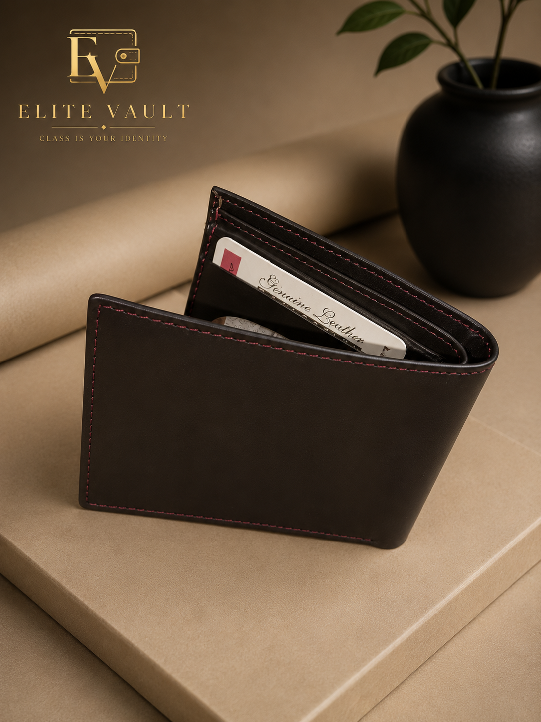 Premium Men’s Bifold Wallet – Genuine Leather